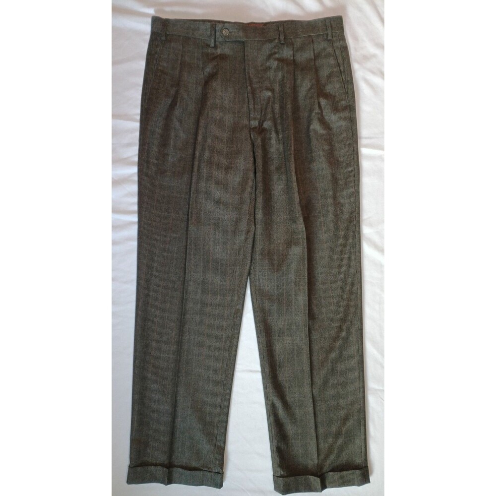 Lauren Ralph Lauren Pleated Dress Pants Mens 36W x 32L Wool Blend Paisley